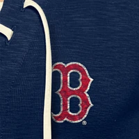Women's New Era Navy Boston Red Sox Throwback Lace Up T-Shirt