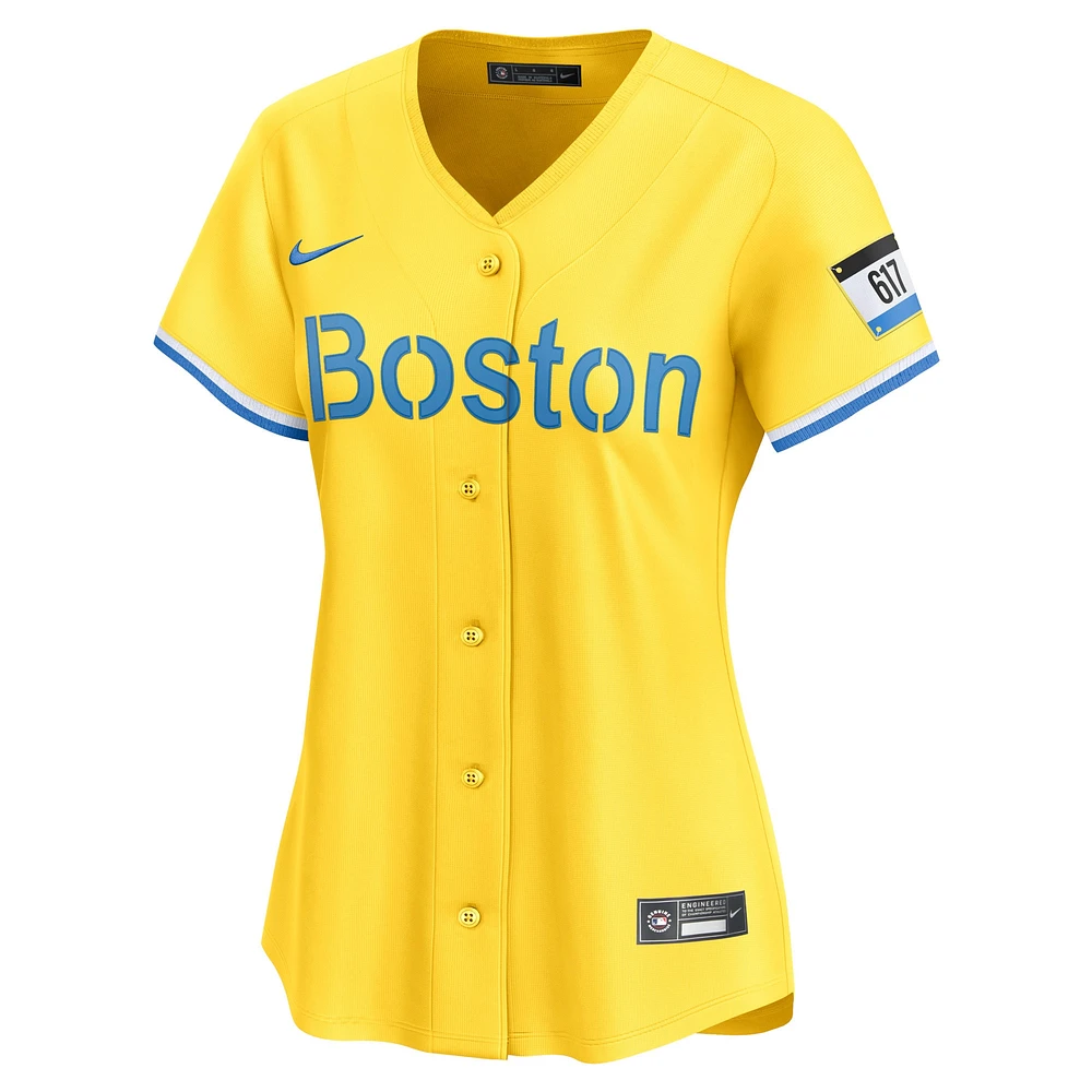 Women's Nike David Ortiz Gold Boston Red Sox City Connect Retired Player Jersey