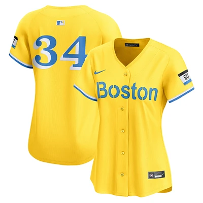 Women's Nike David Ortiz Gold Boston Red Sox City Connect Retired Player Jersey