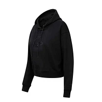 Women's Pro Standard Boston Red Sox Triple Black Cropped Pullover Hoodie