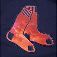Women's Pro Standard Navy Boston Red Sox Painted Sky Boxy Cropped T-Shirt