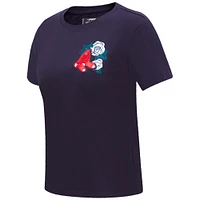 Women's Pro Standard Navy Boston Red Sox Roses Fitted T-Shirt