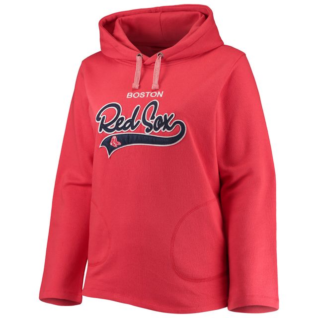 Chandail a capuchon fendu sur le côté pour femme Soft as Grape Red Boston Sox grande taille