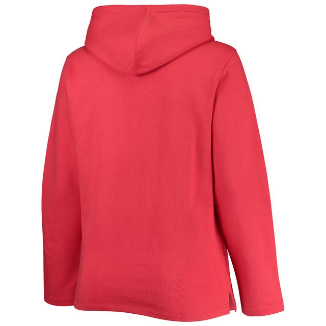 Chandail a capuchon fendu sur le côté pour femme Soft as Grape Red Boston Sox grande taille