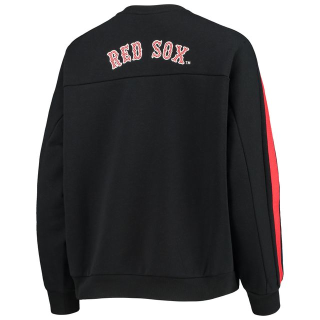 Sweat à capuche avec logo perforé Boston Red Sox The Wild Collective pour femme, noir