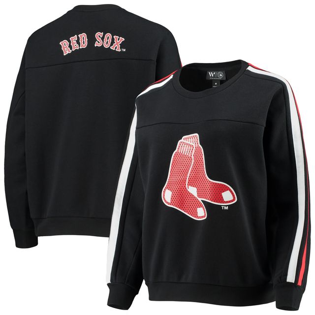 Sweat à capuche avec logo perforé Boston Red Sox The Wild Collective pour femme, noir