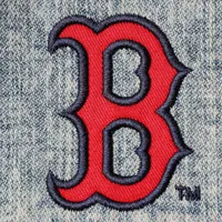 Women's The Wild Collective Boston Red Sox Team Patch Denim Button-Up Jacket