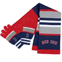 Women's WEAR by Erin Andrews Boston Red Sox Stripe Glove & Scarf Set