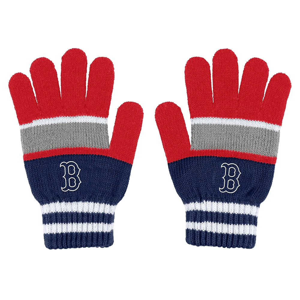 Women's WEAR by Erin Andrews Boston Red Sox Stripe Glove & Scarf Set