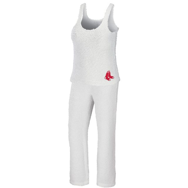 Women's WEAR by Erin Andrews Crème Boston Red Sox Plus Cosy Scoop Neck Tank Top & Pants Set