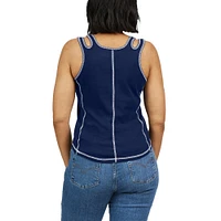 Women's WEAR by Erin Andrews Navy Boston Red Sox Contrast Stitch Tank Top