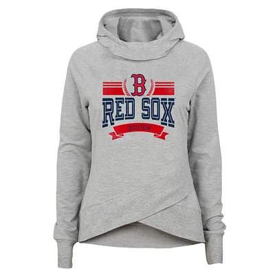 Chandail à entonnoir spectaculaire des Red Sox de Boston gris chiné pour jeune