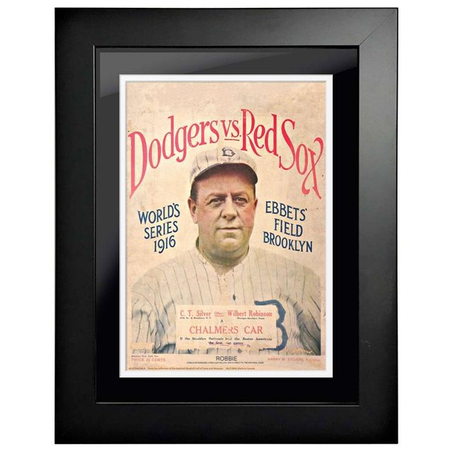 Boston Red Sox vs Los Angeles Dodgers 1916 World Series - Couverture de programme encadrée 12 `` x 16 ''
