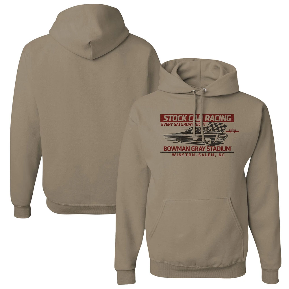 Sweat à capuche damier pour homme Sports Khaki Bowman Gray Stadium Clash Every Saturday Night
