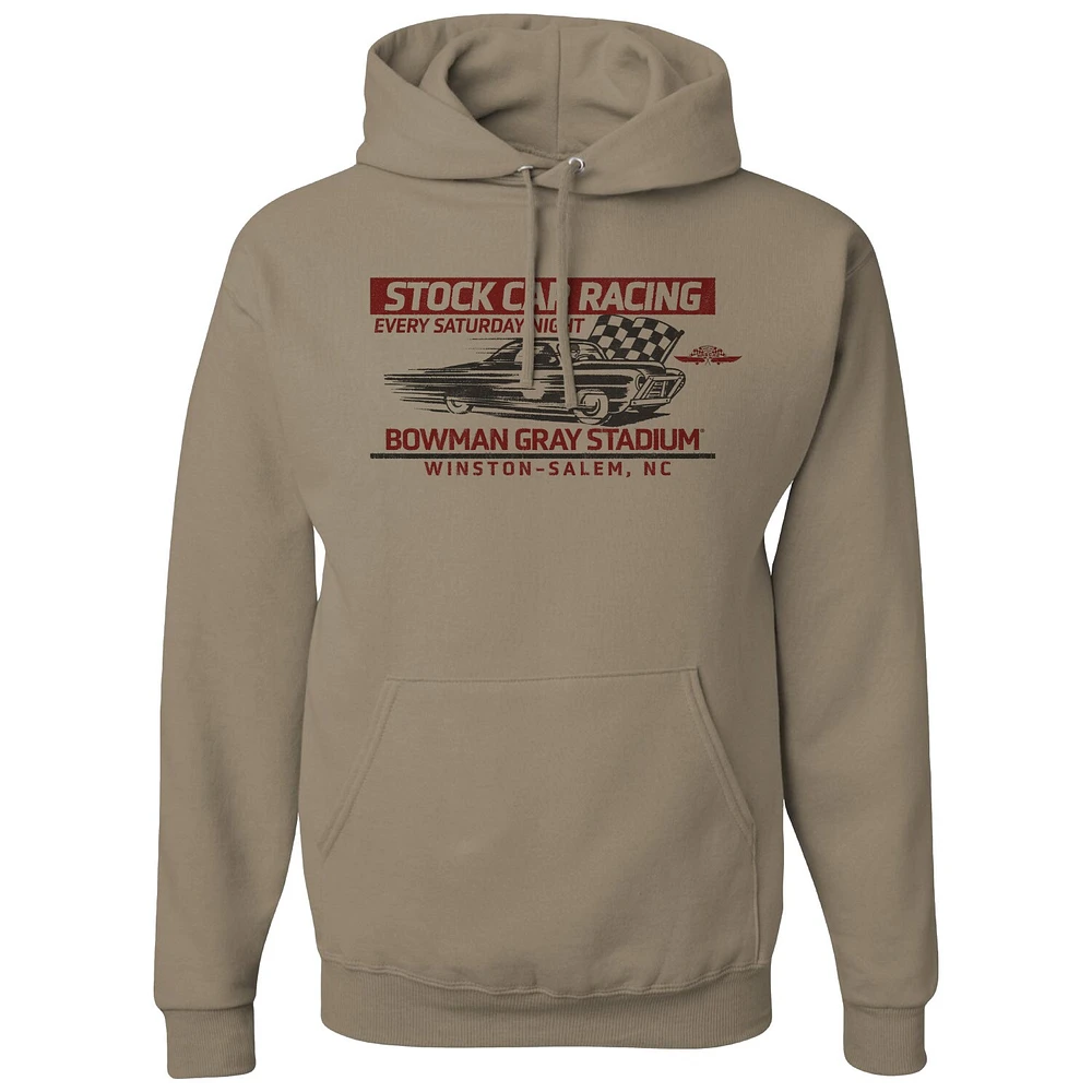 Sweat à capuche damier pour homme Sports Khaki Bowman Gray Stadium Clash Every Saturday Night