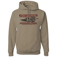 Sweat à capuche damier pour homme Sports Khaki Bowman Gray Stadium Clash Every Saturday Night
