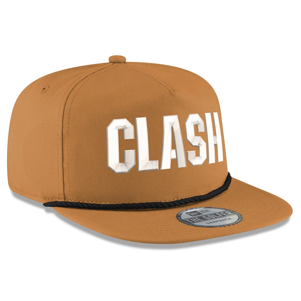 Casquette de golf à visière snapback Stadium Clash de New Era pour homme, kaki, gris Bowman