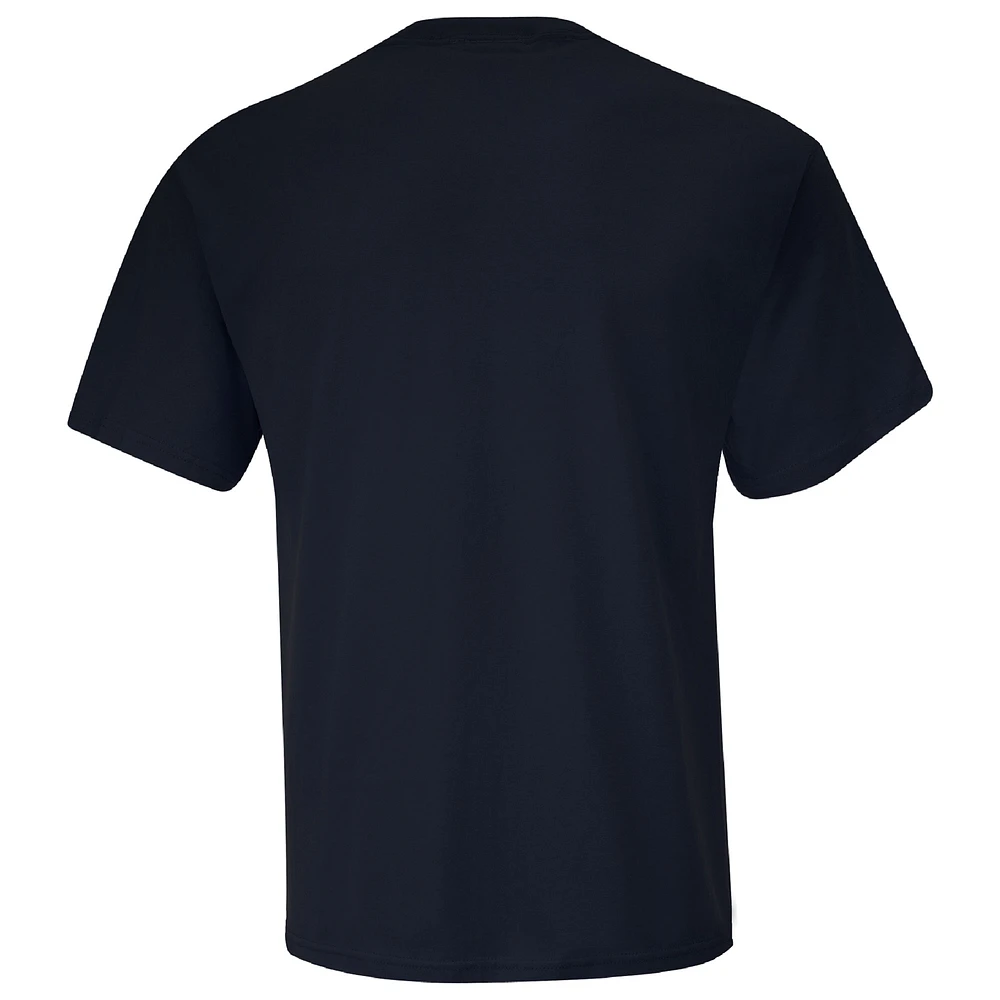 Men's Checkered Flag Sports Navy Brad Keselowski Build Submarines.com Patriotic Car T-Shirt