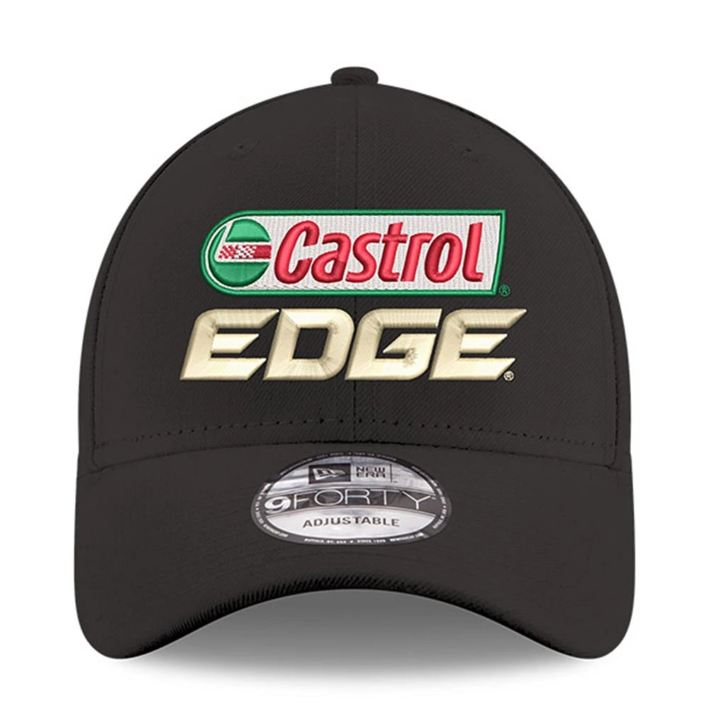 Men's New Era  Black Brad Keselowski Castrol Edge 9FORTY Sponsor Adjustable Hat
