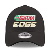 Men's New Era  Black Brad Keselowski Castrol Edge 9FORTY Sponsor Adjustable Hat