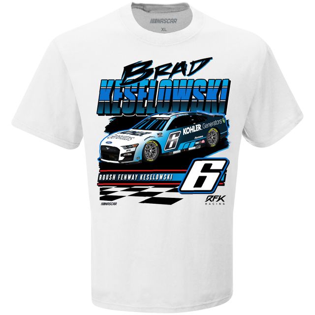 T-shirt RFK Racing pour homme Brad Keselowski Kohler Wedge blanc