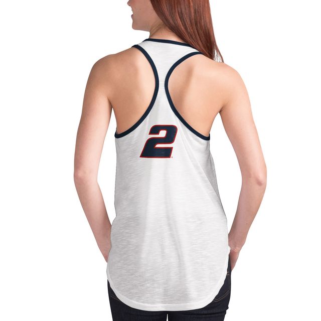 Débardeur Break The Game G-III 4Her by Carl Banks Brad Keselowski blanc pour femmes