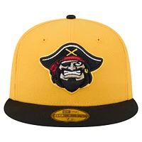 Men's New Era  Yellow/Black Bradenton Marauders Authentic Collection 59FIFTY Fitted Hat