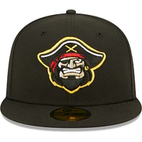 Men's New Era Black Bradenton Marauders Authentic Collection 59FIFTY Fitted Hat