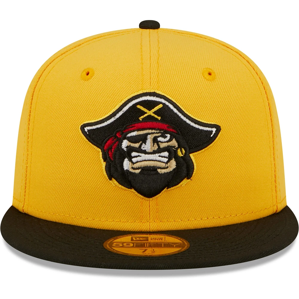 Casquette ajustée 59FIFTY Bradenton Marauders Authentic Collection pour homme New Era jaune