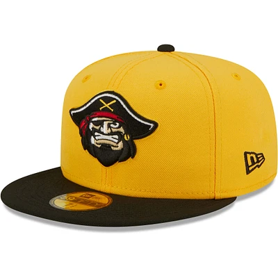 Casquette ajustée 59FIFTY Bradenton Marauders Authentic Collection pour homme New Era jaune