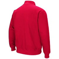 Men's Colosseum Red Bradley Braves Tortugas Quarter-Zip Sweatshirt
