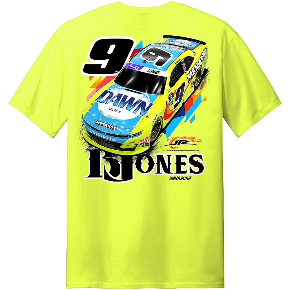 Men's Joe Gibbs Racing Team Collection  Yellow Brandon Jones Menards/Dawn Car T-Shirt