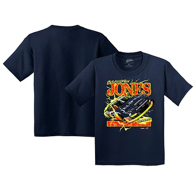 Youth JR Motorsports Official Team Apparel Navy Brandon Jones Car T-Shirt