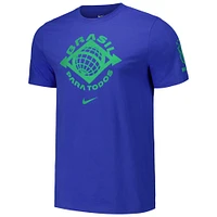 Men's Nike Royal Brazil National Team Localized Core Cotton T-Shirt