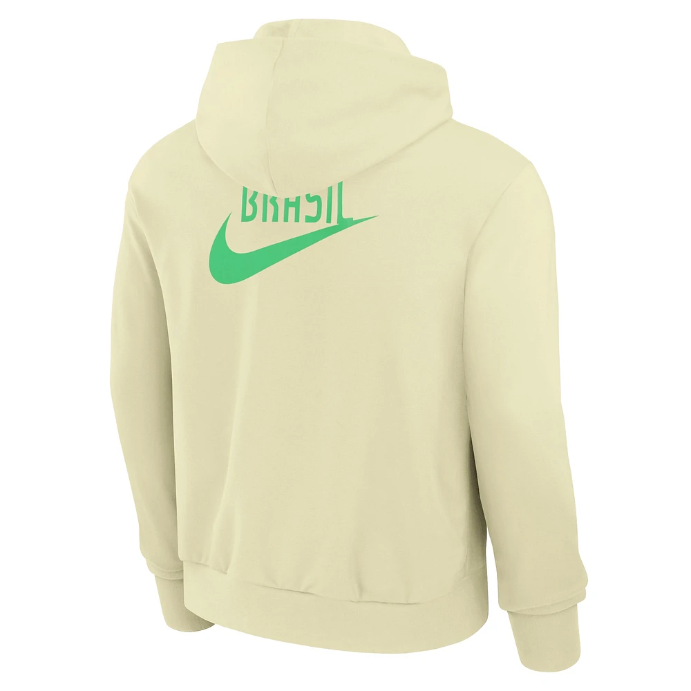 Men's Nike Yellow Brazil National Team Standard Issue Pullover Hoodie