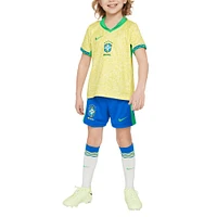 Preschool Nike  Yellow Brazil National Team 2024 Home Replica Stadium Kit Set
