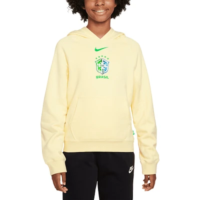 Youth Nike Yellow Brazil National Team Air Pullover Hoodie