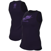 Women's Nike Navy Brazil National Team Futura Tank Top