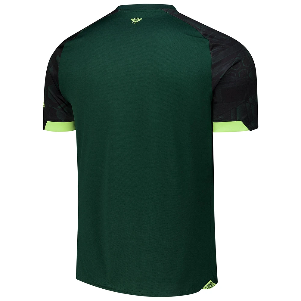 Men's Umbro Black/Green Brentford FC 2024/25 Third Replica Jersey