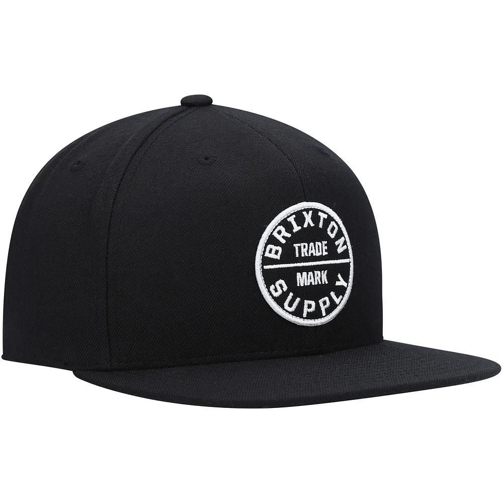 Men's Brixton Black Oath III Snapback Hat