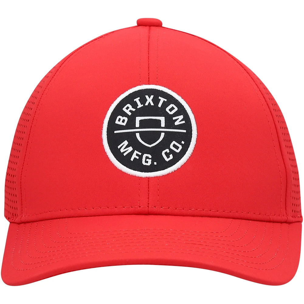 Men's Brixton Red Crest X Trucker Snapback Hat
