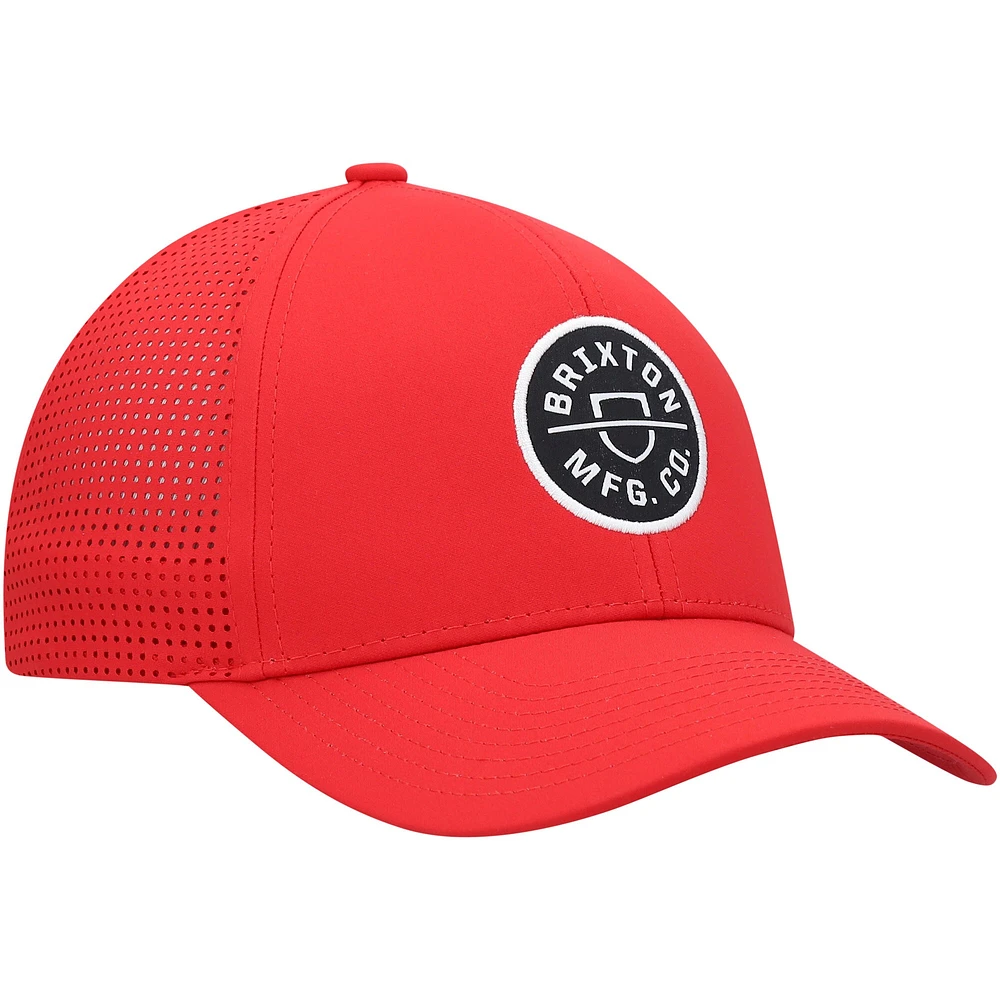 Men's Brixton Red Crest X Trucker Snapback Hat