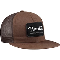 Men's Brown Brixton Grade Trucker Snapback Hat