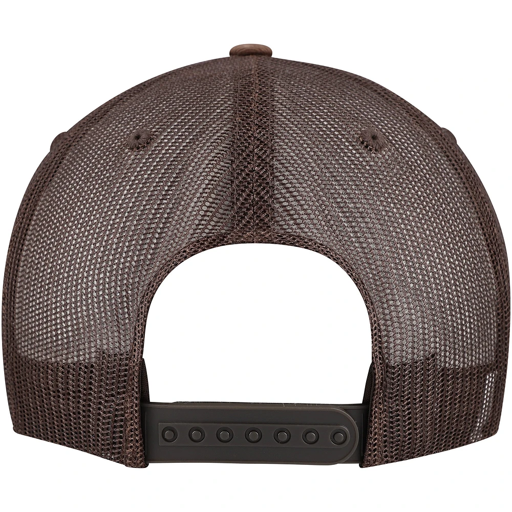 Men's Brown Brixton Grade Trucker Snapback Hat