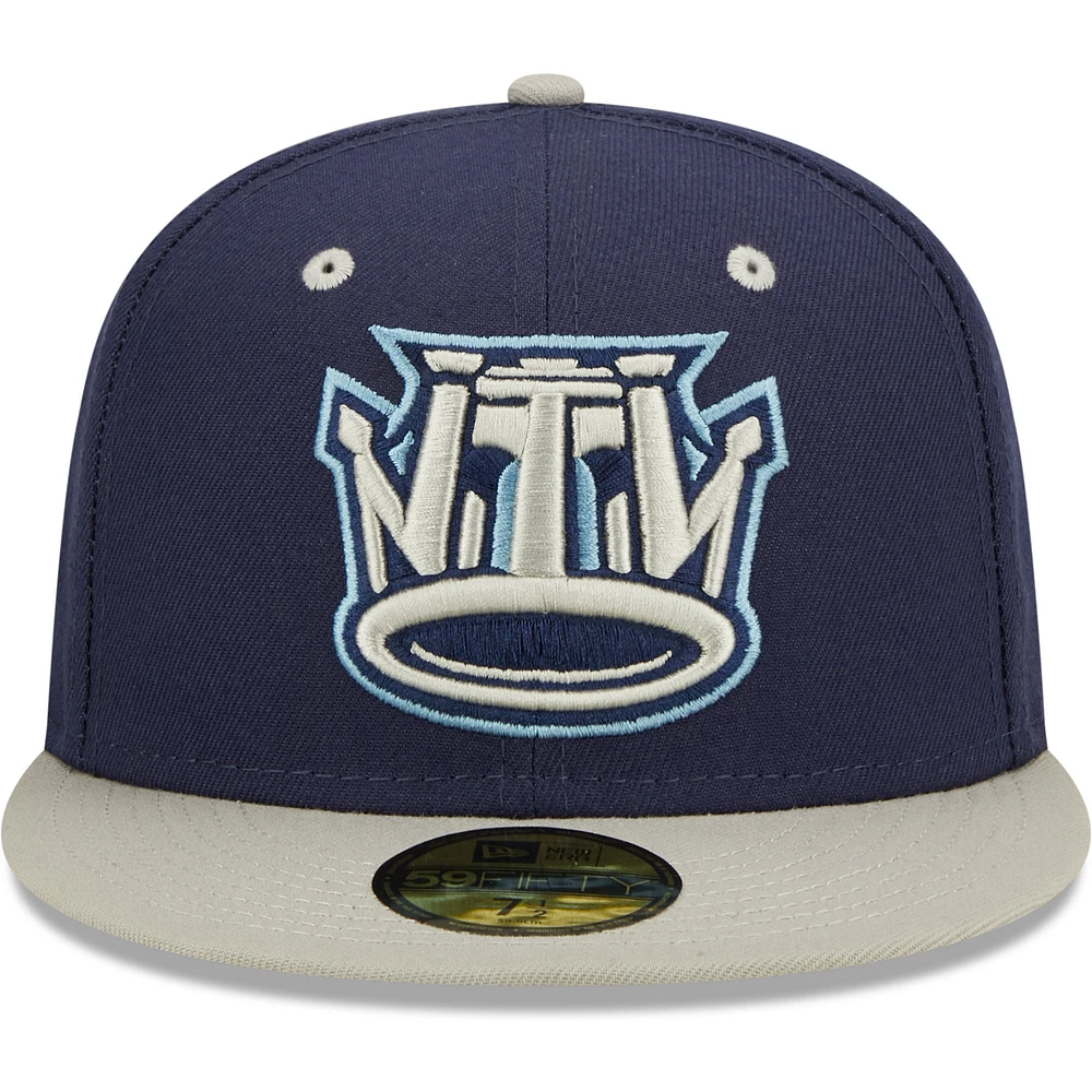 Men's New Era Navy/Gray Brooklyn Jefes Copa De La Diversion 59FIFTY Fitted Hat