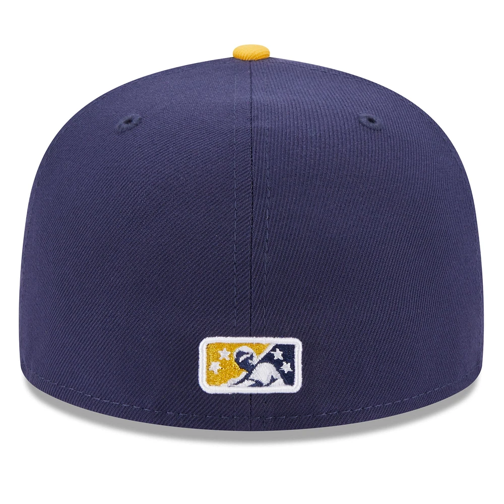 Men's New Era Navy Brooklyn Cyclones Authentic Collection Alternate Logo 59FIFTY Fitted Hat