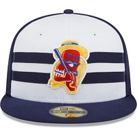 Men's New Era White/Navy Brooklyn Cyclones Coney Island Franks Theme Night 59FIFTY Fitted Hat