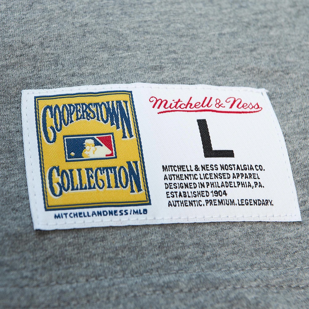 Men's Mitchell & Ness Jackie Robinson Gray Brooklyn Dodgers Cooperstown Collection Legends T-Shirt