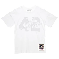 Men's Mitchell & Ness Jackie Robinson White Brooklyn Dodgers Cooperstown Collection Sliding 42 T-Shirt