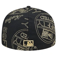 Men's New Era Black Brooklyn Dodgers 59FIFTY Day Allover Fitted Hat
